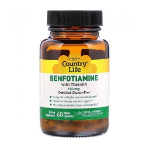 Country Life Benfotiamine with Thiamine 60 вегакапсул