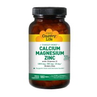 Country Life Calcium Magnesium Zinc with Vitamin D 180 таблеток