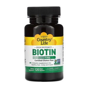 Country Life High Potency Biotin 5 mg 120 вегакапсул