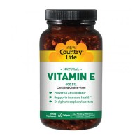 Country Life Natural Vitamin E 60 гелевих капсул