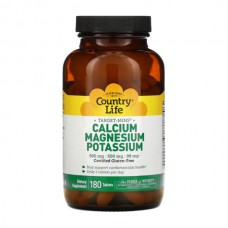 Country Life Target-Mins Calcium Magnesium Potassium 180 таблеток