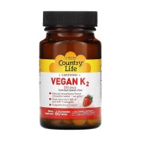 Country Life Vegan K2 500 mcg 60 жевательных таблеток