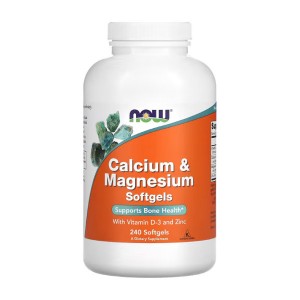 NOW Foods Calcium & Magnesium Softgels 240 гелевих капсул