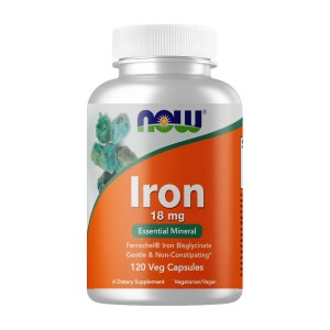 NOW Foods Iron 18 mg 120 вегакапсул