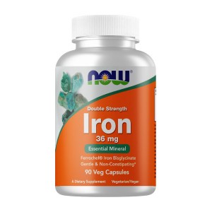 NOW Foods Iron 36 mg Double Strength 90 вегакапсул