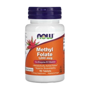 NOW Foods Methyl Folate 1000 mcg 90 таблеток