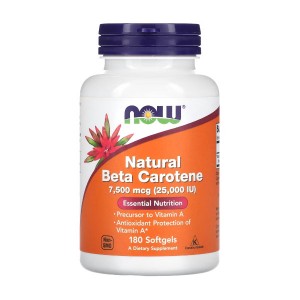 NOW Foods Natural Beta Carotene 180 гелевых капсул