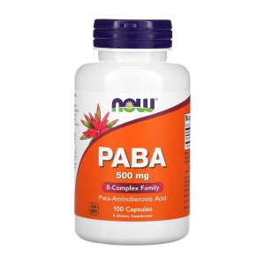 NOW Foods PABA 500 mg 100 капсул