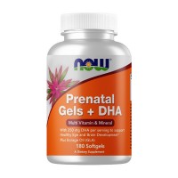 NOW Foods Prenatal Gels + DHA 180 гелевих капсул