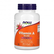 NOW Foods Vitamin A 25000 IU 250 гелевих капсул