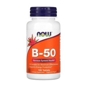 NOW Foods Vitamin B-50, 100 таблеток