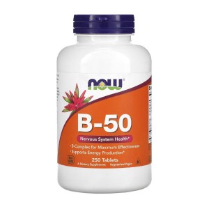 NOW Foods Vitamin B-50, 250 таблеток NOW Foods Vitamin B-50, 250 таблеток