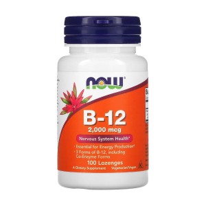 NOW Foods Vitamin B12 2000 mcg 100 пастилок NOW Foods Vitamin B12 2000 mcg 100 пастилок