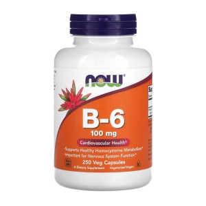 NOW Foods Vitamin B6 100 mg 250 вегакапсул