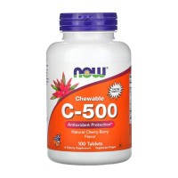 NOW Foods Vitamin C-500 Chewable Вишня 100 жувальних таблеток