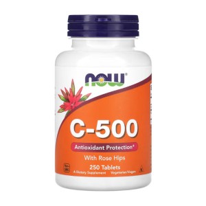 NOW Foods Vitamin C-500 With Rose Hips 250 таблеток