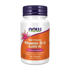 NOW Foods Vitamin D-3 5000 IU 120 гелевих капсул