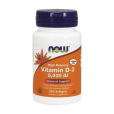 NOW Foods Vitamin D-3 5000 IU 240 гелевих капсул