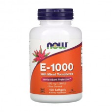 NOW Foods Vitamin E-1000 with Mixed Tocopherols 100 гелевих капсул