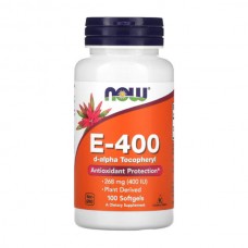 NOW Foods Vitamin E-400 D-Alpha Tocopheryl 100 гелевих капсул