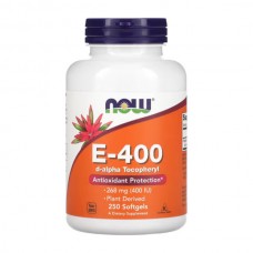 NOW Foods Vitamin E-400 D-Alpha Tocopheryl 250 гелевих капсул