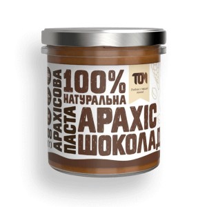 TOM Арахісова паста з чорним шоколадом (скло) 300 г
