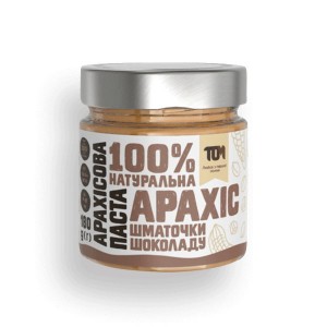 TOM Арахисовая паста с кусочками черного шоколада (стекло) 180 г