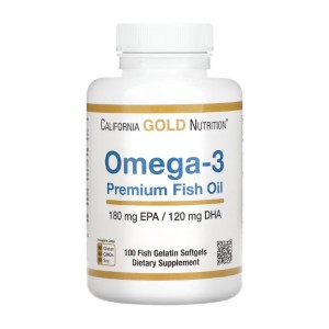 California Gold Nutrition Omega 3 Premium Fish Oil, 100 гелевых капсул