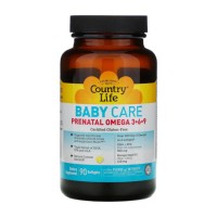 Country Life Baby Care Prenatal Omega 3-6-9, 90 гелевих капсул