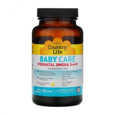 Country Life Baby Care Prenatal Omega 3-6-9, 90 гелевих капсул Country Life Baby Care Prenatal Omega 3-6-9, 90 гелевих капсул