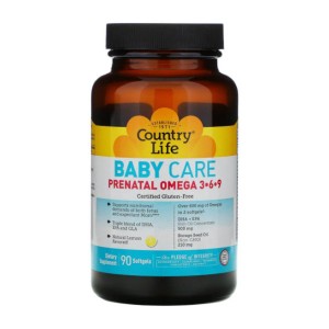 Country Life Baby Care Prenatal Omega 3-6-9, 90 гелевих капсул