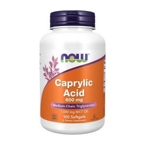 NOW Foods Caprylic Acid 600 mg 100 гелевих капсул