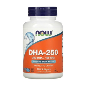 NOW Foods DHA-250, 120 гелевих капсул