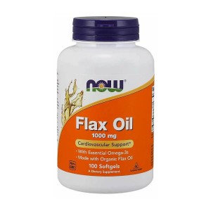NOW Foods Flax Oil 1000 mg 100 гелевих капсул