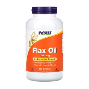 NOW Foods Flax Oil 1000 mg 250 гелевих капсул