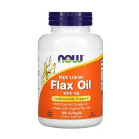 NOW Foods Flax Oil 1000 mg High Lignan 120 гелевих капсул