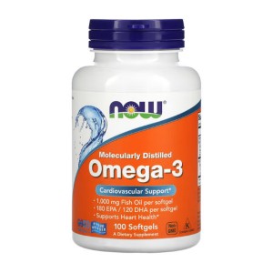 NOW Foods Omega-3, 100 гелевих капсул