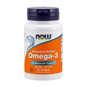 NOW Foods Omega-3, 30 гелевых капсул